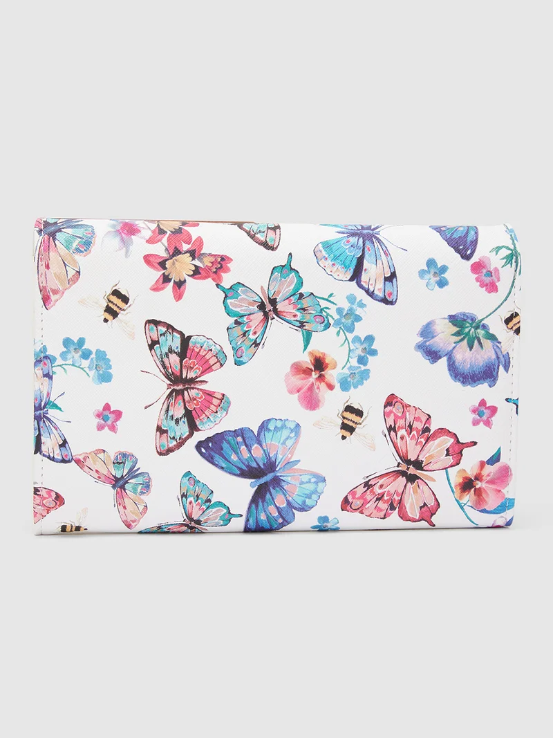 جلو باص Globus Women White Printed Pouch Sling Bag